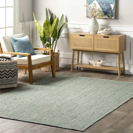 Nuloom Rigo Hand Woven Farmhouse Jute Area Rug 6ft x 9ft TAJT03J-609